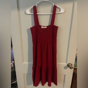 Womens dress from the loft, pretty wine colored summer dress. Size medium